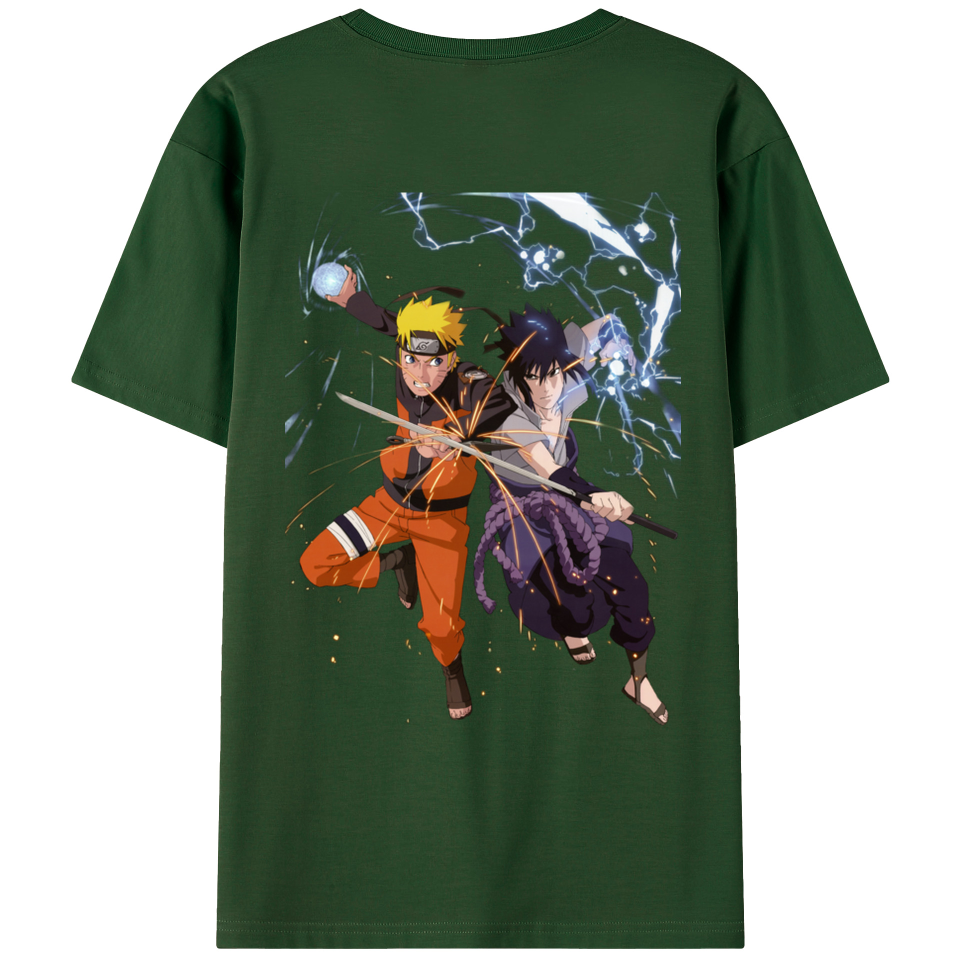（画像用） NARUTO -ナルト- うずまき ナルト Uzumaki Naruto 綿100％半袖Tシャツ（背面プリント）
